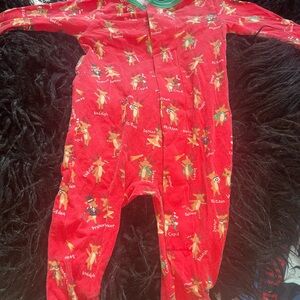 Magnetic Me red Reindeer Print One-Piece Pajamas
